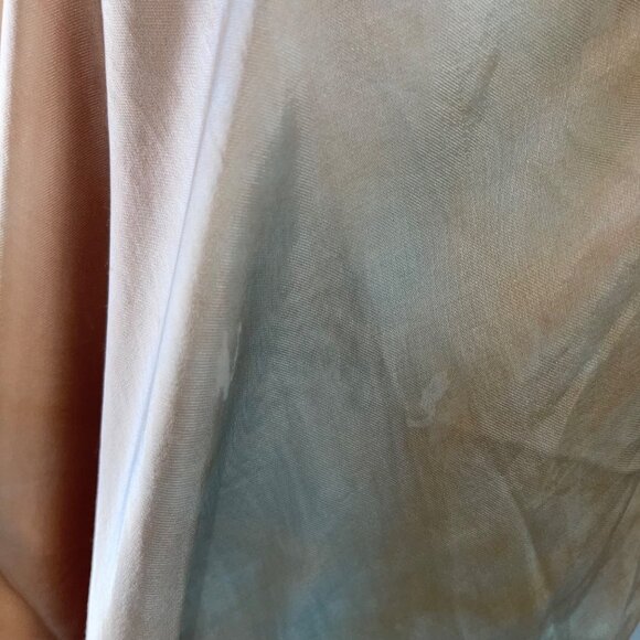 A L C  Womens Dress Size 4 Beige Amana Tie Dye Slip Gradient Sky Pure Viscose - Picture 8 of 9